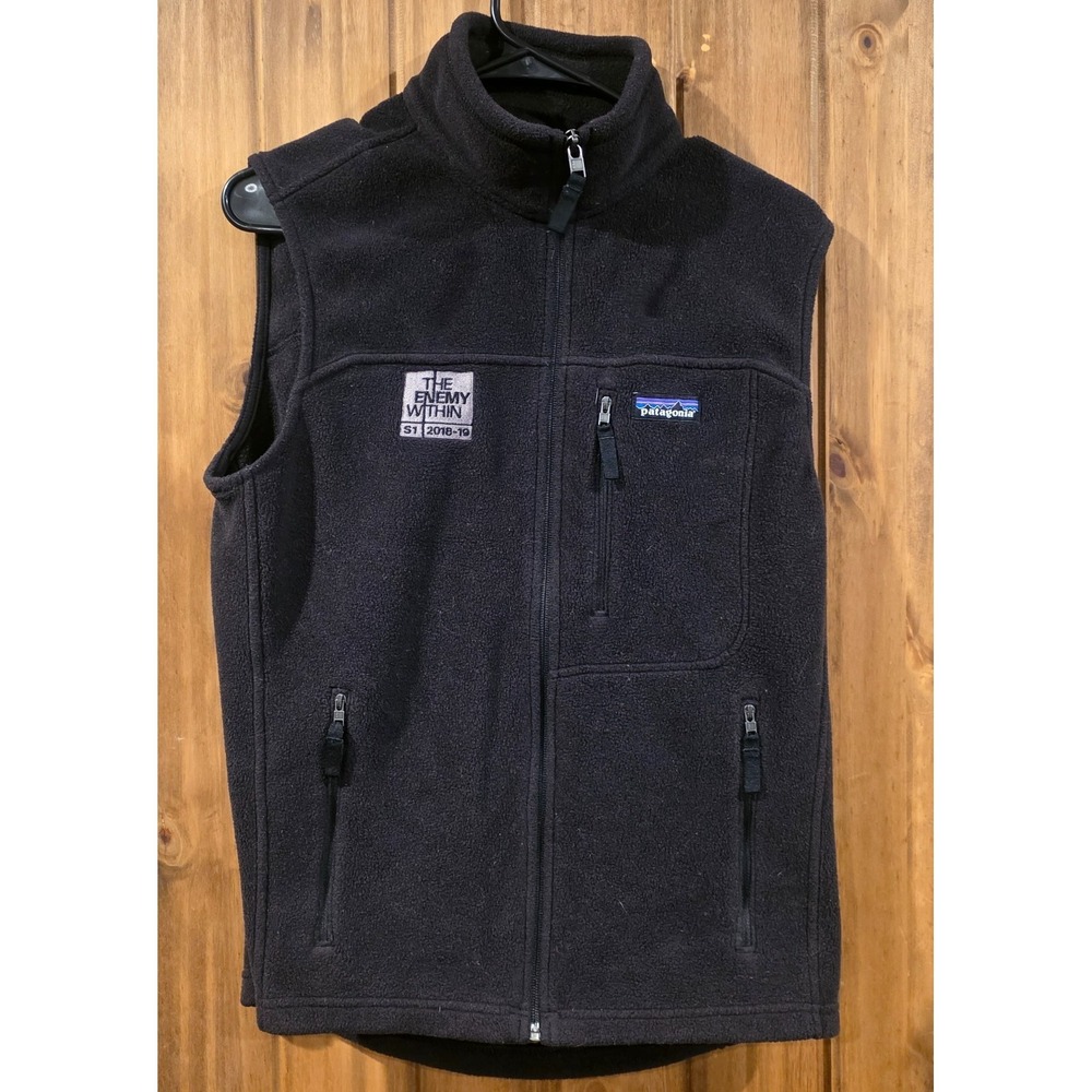 Patagonia Synchilla Vest Unisex Small Black Fleece The Enemy Within Full Zip